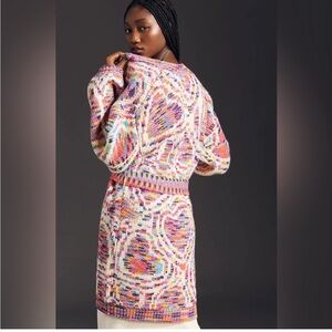 Farm Rio Wild Hearts Duster Cardigan • Sz XS • Anthropologie